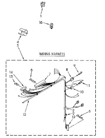 Wiring Harness parts for Kenmore Washer 110.82427610 (11082427610, 110 82427610) from AppliancePartsPros.com