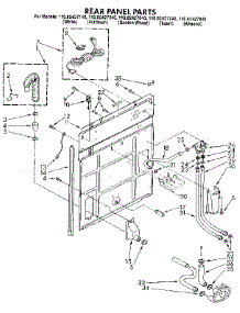 Rear Panel parts for Kenmore Washer 110.82427640 (11082427640, 110 82427640) from AppliancePartsPros.com