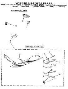 Wiring Harness parts for Kenmore Washer 110.82427640 (11082427640, 110 82427640) from AppliancePartsPros.com