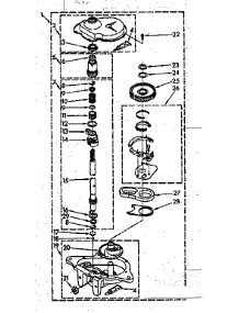 Gearcase parts for Kenmore Washer 110.82427700 (11082427700, 110 82427700) from AppliancePartsPros.com