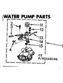 Water Pump Parts parts for Kenmore Washer 110.82440100 (11082440100, 110 82440100) from AppliancePartsPros.com