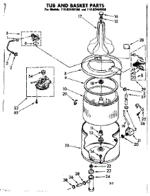 Tub And Basket Parts parts for Kenmore Washer 110.82440600 (11082440600, 110 82440600) from AppliancePartsPros.com
