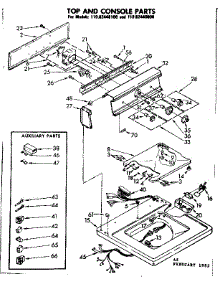 Top And Console Parts parts for Kenmore Washer 110.82440600 (11082440600, 110 82440600) from AppliancePartsPros.com