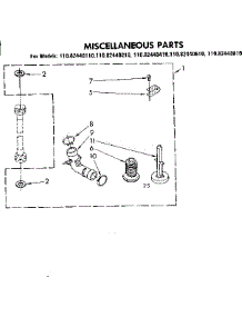 Miscellaneous Parts parts for Kenmore Washer 110.82440610 (11082440610, 110 82440610) from AppliancePartsPros.com