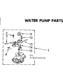 Water Pump Parts parts for Kenmore Washer 110.82440610 (11082440610, 110 82440610) from AppliancePartsPros.com
