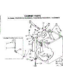 Cabinet Parts parts for Kenmore Washer 110.82440610 (11082440610, 110 82440610) from AppliancePartsPros.com