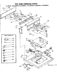 Top And Console Parts parts for Kenmore Washer 110.82440810 (11082440810, 110 82440810) from AppliancePartsPros.com