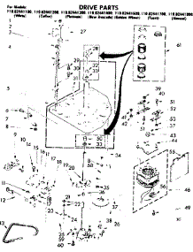 Drive Parts parts for Kenmore Washer 110.82441800 (11082441800, 110 82441800) from AppliancePartsPros.com
