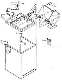 Top And Cabinet Parts parts for Kenmore Washer 110.82467100 (11082467100, 110 82467100) from AppliancePartsPros.com