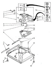 Machine Base Parts parts for Kenmore Washer 110.82467310 (11082467310, 110 82467310) from AppliancePartsPros.com