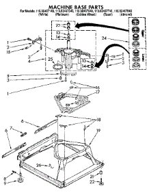 Machine parts for Kenmore Washer 110.82467340 (11082467340, 110 82467340) from AppliancePartsPros.com