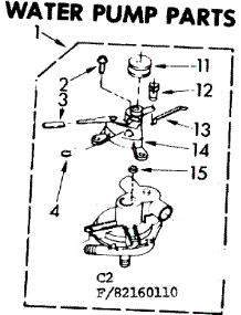 Water Pump Parts parts for Kenmore Washer 110.82160610 (11082160610, 110 82160610) from AppliancePartsPros.com
