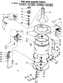 Tub And Basket Parts parts for Kenmore Washer 110.82160810 (11082160810, 110 82160810) from AppliancePartsPros.com