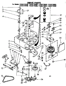 Drive Parts parts for Kenmore Washer 110.82170600 (11082170600, 110 82170600) from AppliancePartsPros.com