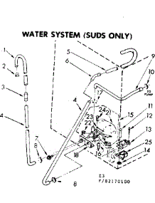 Water System Suds Only parts for Kenmore Washer 110.82170800 (11082170800, 110 82170800) from AppliancePartsPros.com