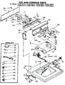 Top And Console Parts parts for Kenmore Washer 110.82170810 (11082170810, 110 82170810) from AppliancePartsPros.com