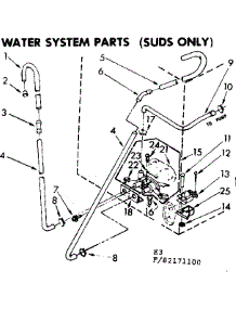 Water System Parts Suds Only parts for Kenmore Washer 110.82171600 (11082171600, 110 82171600) from AppliancePartsPros.com