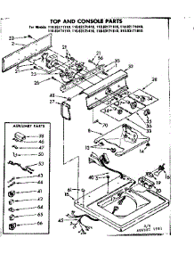 Top And Console Parts parts for Kenmore Washer 110.82171610 (11082171610, 110 82171610) from AppliancePartsPros.com