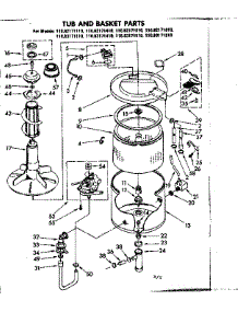 Tub And Basket Parts parts for Kenmore Washer 110.82171610 (11082171610, 110 82171610) from AppliancePartsPros.com