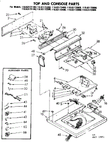 Top And Console Parts parts for Kenmore Washer 110.82172100 (11082172100, 110 82172100) from AppliancePartsPros.com