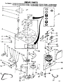 Drive Parts parts for Kenmore Washer 110.82172100 (11082172100, 110 82172100) from AppliancePartsPros.com