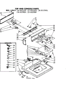 Top And Console Parts parts for Kenmore Washer 110.82172120 (11082172120, 110 82172120) from AppliancePartsPros.com