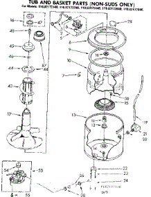 Tub And Basket Parts Non-Suds Only parts for Kenmore Washer 110.82172140 (11082172140, 110 82172140) from AppliancePartsPros.com