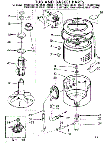 Tub And Basket Parts parts for Kenmore Washer 110.82172200 (11082172200, 110 82172200) from AppliancePartsPros.com