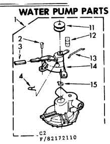 Water Pump Parts parts for Kenmore Washer 110.82172210 (11082172210, 110 82172210) from AppliancePartsPros.com