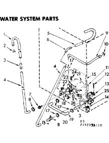 Water System Parts parts for Kenmore Washer 110.82172810 (11082172810, 110 82172810) from AppliancePartsPros.com