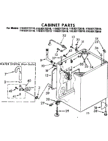 Cabinet Parts parts for Kenmore Washer 110.82172810 (11082172810, 110 82172810) from AppliancePartsPros.com
