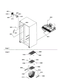 Freezer Shelves And Lights parts for Kenmore Refrigerator 596.50392990 (59650392990, 596 50392990) from AppliancePartsPros.com