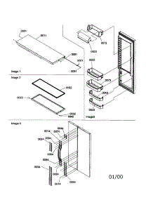 Refrigerator Door parts for Kenmore Refrigerator 596.50394000 (59650394000, 596 50394000) from AppliancePartsPros.com