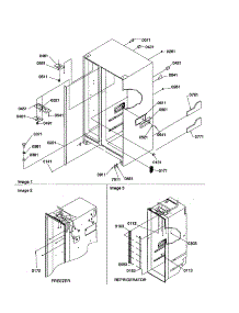 Cabinet Parts parts for Kenmore Refrigerator 596.50394000 (59650394000, 596 50394000) from AppliancePartsPros.com