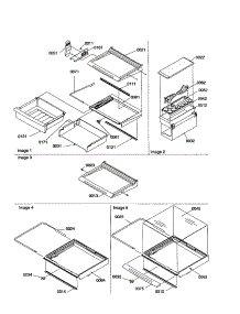 Deli, Shelves And Crisper Assy. parts for Kenmore Refrigerator 596.50394990 (59650394990, 596 50394990) from AppliancePartsPros.com