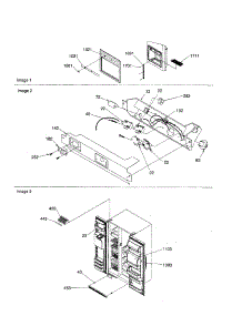 Facade Dispenser parts for Kenmore Refrigerator 596.50399001 (59650399001, 596 50399001) from AppliancePartsPros.com