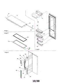 Refrigerator Door Trim / Door Handles parts for Kenmore Refrigerator 596.50694001 (59650694001, 596 50694001) from AppliancePartsPros.com