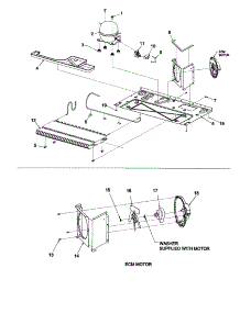 Machine Compartment parts for Kenmore Refrigerator 596.52672200 (59652672200, 596 52672200) from AppliancePartsPros.com
