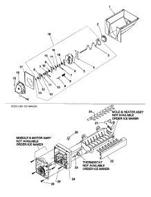 Ice Bucket / Auger Assy parts for Kenmore Refrigerator 596.52673200 (59652673200, 596 52673200) from AppliancePartsPros.com