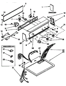 Top And Console Parts parts for Kenmore Dryer 110.97581200 (11097581200, 110 97581200) from AppliancePartsPros.com