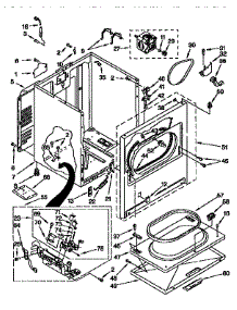 Cabinet parts for Kenmore Dryer 110.97581220 (11097581220, 110 97581220) from AppliancePartsPros.com