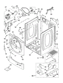 Cabinet Parts parts for Kenmore Dryer 110.97581601 (11097581601, 110 97581601) from AppliancePartsPros.com