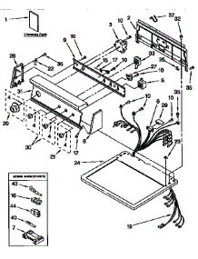 Top And Console parts for Kenmore Dryer 110.97583120 (11097583120, 110 97583120) from AppliancePartsPros.com