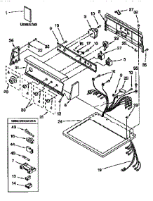 Top And Console parts for Kenmore Dryer 110.97583130 (11097583130, 110 97583130) from AppliancePartsPros.com