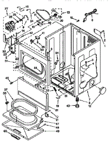 Cabinet parts for Kenmore Dryer 110.97583130 (11097583130, 110 97583130) from AppliancePartsPros.com