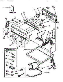 Top & Console parts for Kenmore Dryer 110.97583140 (11097583140, 110 97583140) from AppliancePartsPros.com
