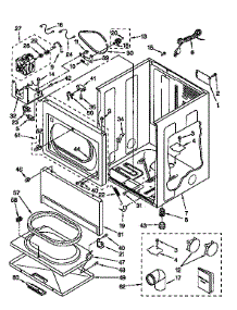 Cabinet parts for Kenmore Dryer 110.97583140 (11097583140, 110 97583140) from AppliancePartsPros.com
