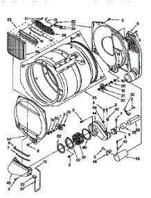 Bulkhead parts for Kenmore Dryer 110.97583140 (11097583140, 110 97583140) from AppliancePartsPros.com
