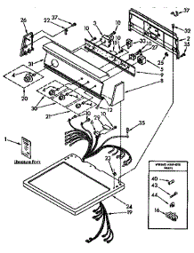 Top And Console Parts parts for Kenmore Dryer 110.97584800 (11097584800, 110 97584800) from AppliancePartsPros.com
