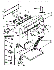 Top And Console parts for Kenmore Dryer 110.97585120 (11097585120, 110 97585120) from AppliancePartsPros.com